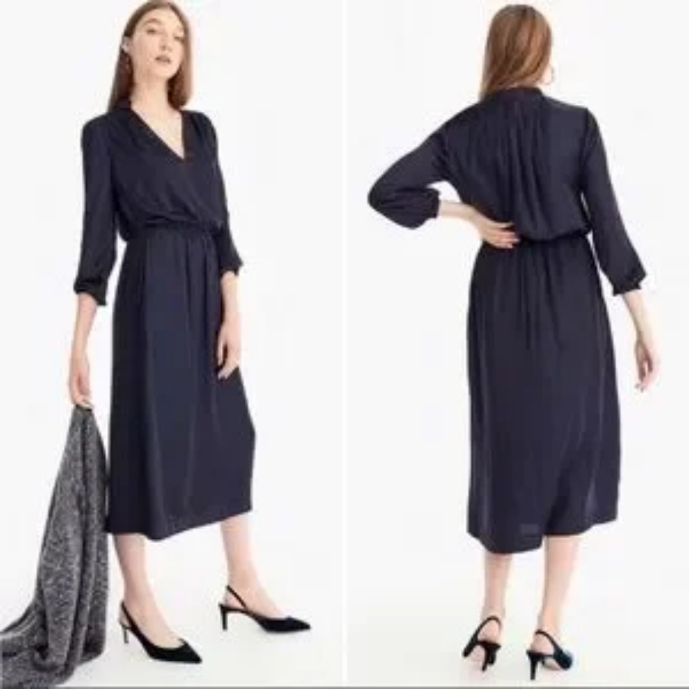 JCrew Point Sur navy dress